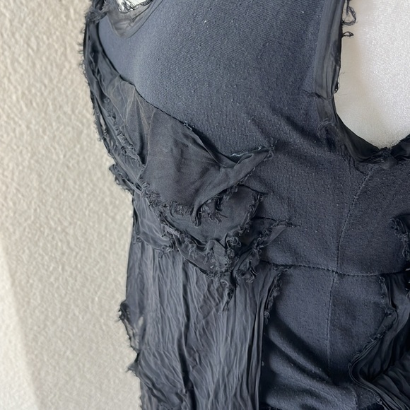 Scandal Italy. Italian back silk tiered dress. Size M. 20’s flare. - Picture 9 of 11